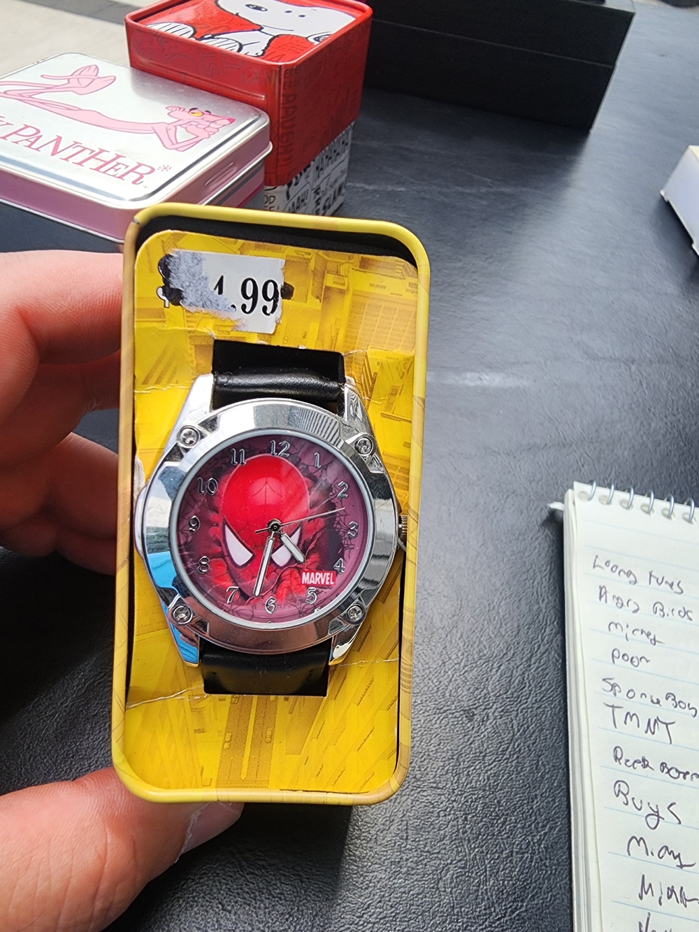 Marvel Red Spider-Man Women's Watch with Black Band